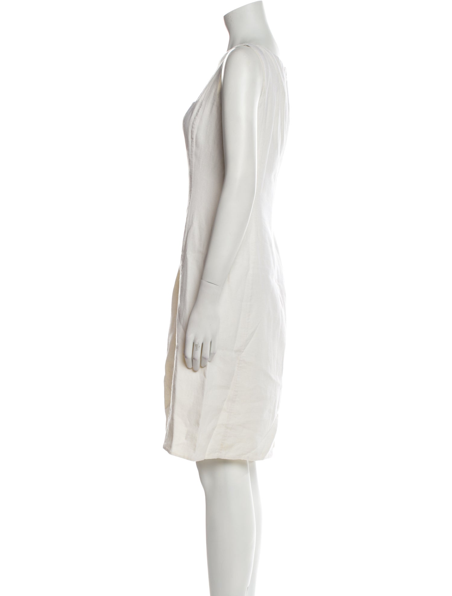 Oscar de la Renta Linen Knee-Length Dress